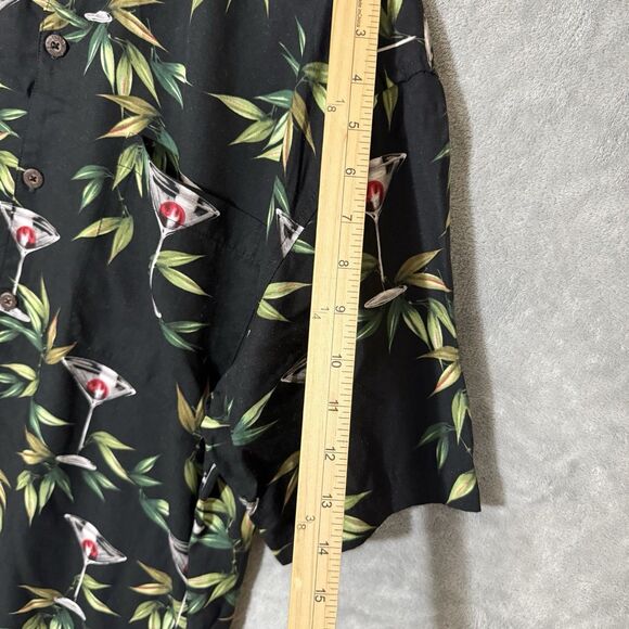 Vintage Aftco Mens Shirt XL Bluewater Martini Hawaiian Beach Vacation Party AOP - Picture 8 of 8